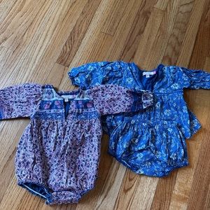 2 Pink Chicken outfits 1 bubble, 1 tunic and bloomers 12-18 months
